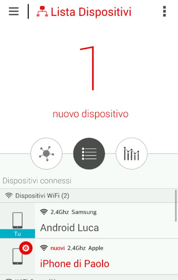 La mia rete In questa sezione è possibile visualizzare la lista dei dispositivi connessi alla Station (tramite WiFi, Guest WiFi, Ethernet, USB).