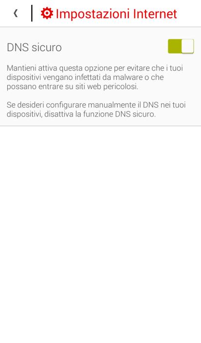 Impostazioni Nella sezione LED è possibile accendere / spegnere la luce di accensione rossa alla base della Vodafone Station Revolution.