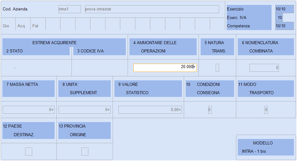 Al termine della registrazione ai fini IVA e ai fini contabili, viene proposta una ulteriore schermata nella quale vengono richieste le informazioni aggiuntive utili alla compilazione del modello