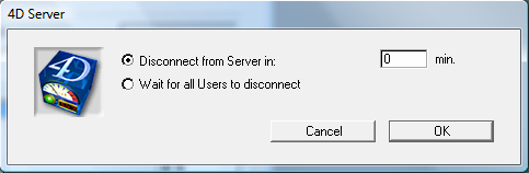 Dopo aver scaricato il file dell aggiornamento (vedere paragrafo Scaricare l aggiornamento), occorre chiudere il 4D Server.