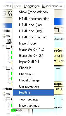 Andata sull ultima riga della tabella, cliccate sulla prima colonna (executable) e digitate postigs.