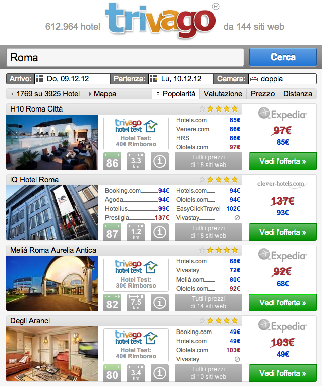 Trivago: meta search per la ricerca hotel trivago è un motore di ricerca hotel Fondazione, Aprile 2005 Oltre 380 impiegati da più di 33 paesi Sede operativa: