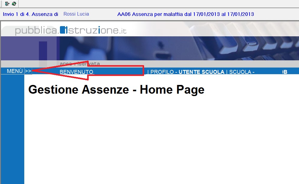 E' importante precisare che l utente che si connette al SIDI deve essere abilitato all'invio delle assenze.