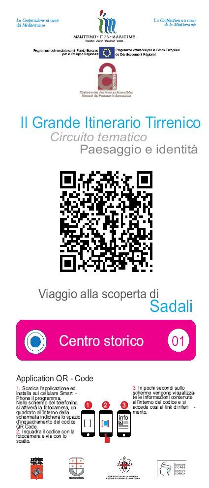 TIPOLOGIA TARGHETTA QR-CODE - 15 X 35 CM Di seguito viene esemplificata la tipologia delle targhetta di dimensioni cm 35 (h) x 15 (L) da utilizzarsi in prossimità dei punti di interesse inseriti all