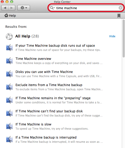 Nota: Per avere maggior informazioni su Time Machine fare riferimento a Mac 101: Time Machine (http://support.