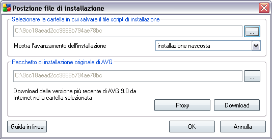 Applica configurazione dal file a AVG su questo computer Utilizzare questo pulsante per aprire un file di configurazione di AVG (.pck) e applicarlo all'installazione locale di AVG.