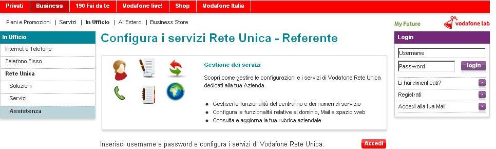 Introduzione Benvenuto nella Guida Rapida di Vodafone ADSL&Centralino. Con questa guida potrai configurare in pochi e semplici passi i servizi principali di Vodafone ADSL&Centralino.