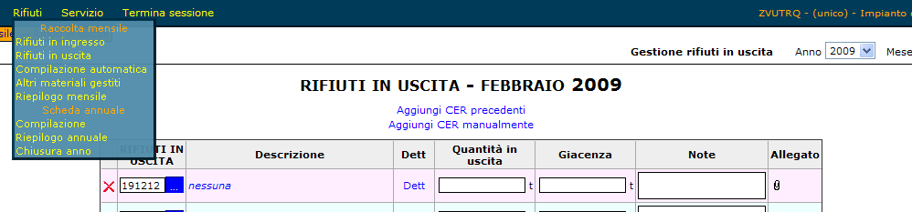 ORSO - Osservatorio Rifiuti Sovraregionale Precisazioni in merito alla procedura di importazione automatica dei dati nella scheda impianti (rif. documento ImportazioneMesiImpianti.pdf - rev.