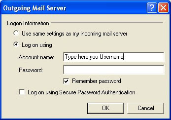 3.1.3 Username e Password Infine, l ultima impostazione riguarderà Username e