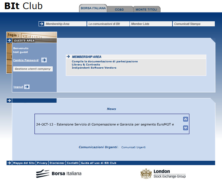 Aree Guest e Member: Gestione password Per