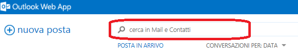 Rubrica Aziendale E possibile accedere alla Rubrica Aziendale cliccando su Persone in alto a destra: Successivamente dal menù di sinistra scegliere Directory: E possibile