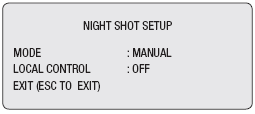 4.3 AE CONTROL (controllo esposizione automatica) Spingere la manopola del joystick verso destra per accedere al menu AE CONTROL (controllo esposizione automatica) illustrato di seguito.