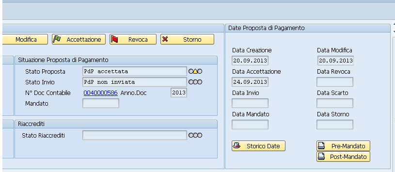 Fig. 6.3 Gestione della proposta: accettazione Proposta di Pagamento.