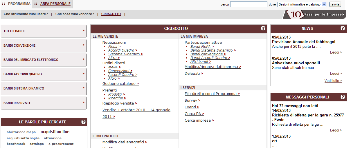 Avvio del confronto concorrenziale