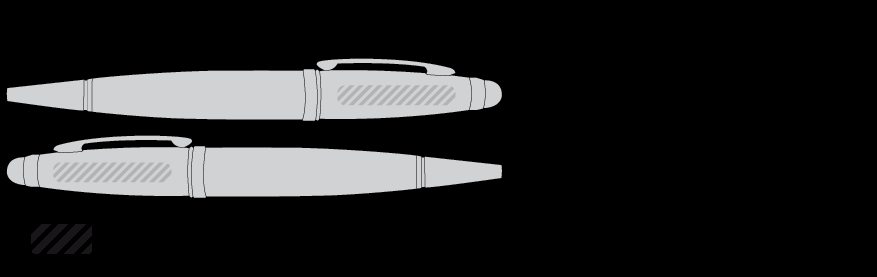 Business Pen Pad Penna dotata al proprio interno di una chiave USB, caratterizzata da un estremità in gomma utilizzabile come pennino ad alta precisione su tutti i dispositivi touch screen.