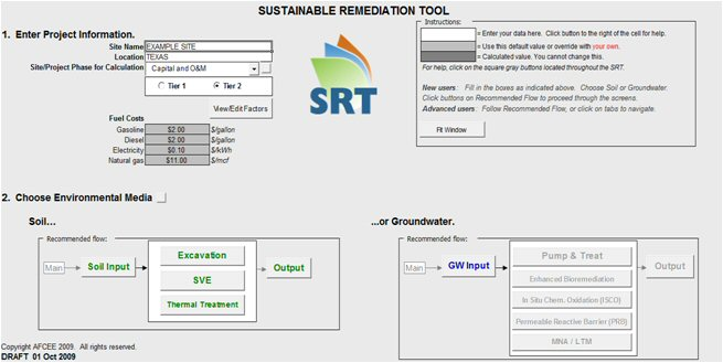 Figura 3. Matrice di valutazione delle tecnologie di bonifica per suolo/sottosuolo ISPRA Fonte: US AFCEE, in www.afc