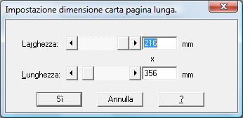 Capitolo 5 3 Selezionare [Pagina Lunga (Fronte)] o [Pagina Lunga (Fronte-retro)] dalla lista a discesa [Tipo di ].