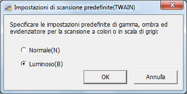 Capitolo 5 5 Cliccare la scheda [Colore] e selezionare [Luminosità] in [Programmare Gamma]. Si visualizza la finestra di dialogo [Avanzate]. 6 Cliccare il tasto [Sì].