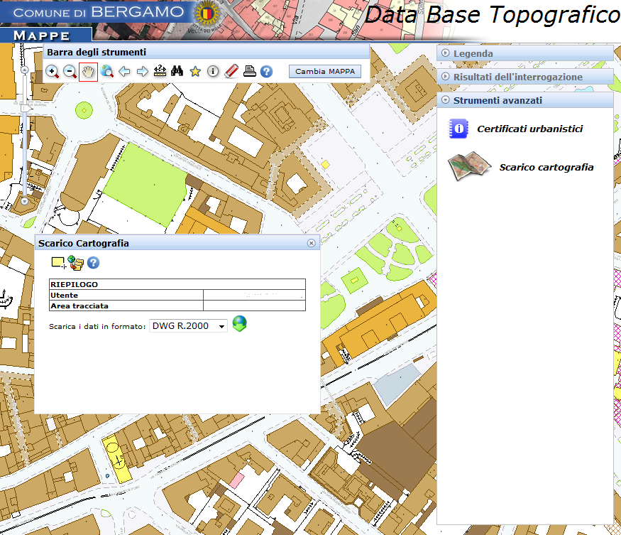 È possibile scegliere la tipologia di formato del file tra DWG, DXF, ESRI Shapefile, in base alle proprie esigenze.