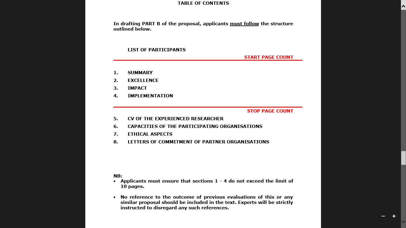 Attenzione al numero massimo di pagine ATTENZIONE AI LIMITI DI PAGINE B1 RESEARCH AND TECHNOLOGICAL QUALITY (MAXIMUM 8 PAGES) B2 TRAINING/TRANSFER OF KNOWLEDGE (MAXIMUM 2 PAGES)