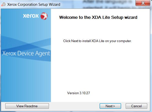 Fare clic su NEXT (Avanti) per installare XDA-Lite sul proprio computer.