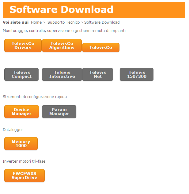 2. DOWNLOAD SOFTWARE Per accedere alla sezione download dei software Eliwell, collegarsi al sito www.eliwell.