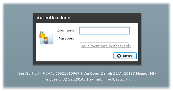 Appare la videata di autenticazione Inserire username e password e cliccare il bottone Le funzioni disponibili direttamente alle