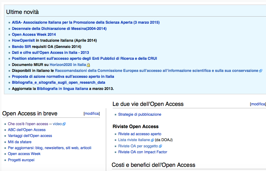 Open Archives Wiki http://wiki.openarchives.it/index.