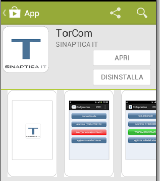 Pagina: 5 Aprire Google Play Store Cercare l App Torcom