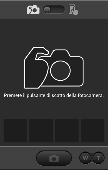 D 82 Scaricamento delle foto mentre vengono scattate (Solo fotocamere supportate) Se la fotocamera supporta la funzione di cattura foto, l icona mostrata a destra appare nella visualizzazione di