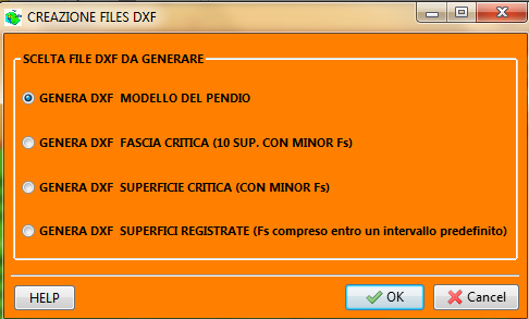 Genera files DXF Attiva finestra di dialogo (fig. 5.