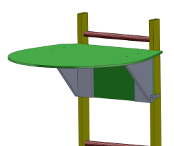 ultimo piolo al piano di arrivo. Dimensioni mm 470x345 ép. 4 grigio RAL7035 7.2 Cancelletto di sicurezza CODE DESCRIZIONE COLORE CPORTELLO Portello di sicurezza in PRFV, con cerniere a molla.