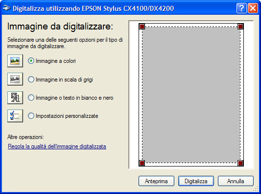 Si procede come spiegato nel precedente punto 4.2.1 Inserire disegni, immagini e grafici in un documento cliccando sulla voce. Da scanner o fotocamera digitale.