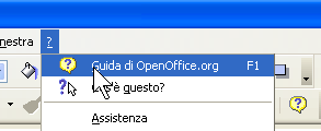 OpenOffice è ben documentato Aprire la guida dal?