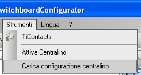 7. Attivare un progetto sul centralino SwitchboardConfigurator Questa funzione permette di caricare la configurazione dal centralino in SwitchboardConfigurator.