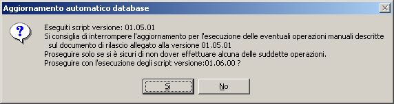 Durante la procedura di allineamento potrebbe apparire il messaggio della figura seguente.