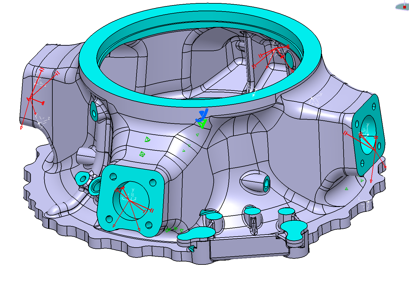 CATIA V5 GPS: MODELLO FEM Materiale: elastico lineare (E= 44800) Mesh: elementi 3D tetraedrici su modello CAD semplificato con raffinamento locale Vincoli: