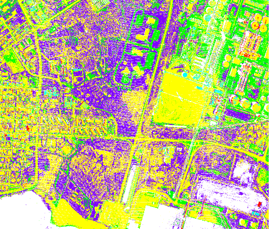 Tavola 55513_24 Confronto 2 Caso 6 - Classificazione di FCIR, foto e v.lidar.