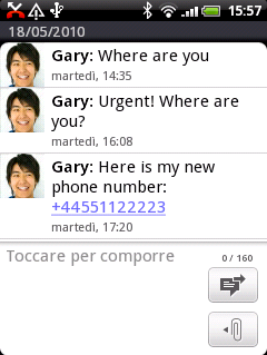 Chiamate 39 Uso di composizione veloce Usare Composizione veloce per chiamare un numero di telefono con un solo tocco.