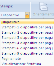 G. Pettarin ECDL Modulo 6: Strumenti di presentazione 129 Il menu Opzioni 1. Intestazione e piè di pagina: visualizza la rispettiva finestra, già analizzata in precedenza. 2.