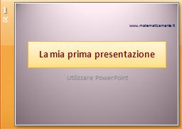 In caso contrario la transazione è valida solo per la diapositiva attiva. Quando è applicata una transazione appare il rispettivo simbolo a fianco della sua miniatura.