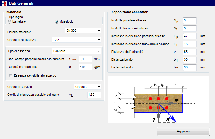 Verifica con il software ET Modulo Unioni Legno Con il modulo di Engineering Tools UNIONI LEGNO Chiodi, viti, bulloni, spinotti è possibile eseguire la verifica del singolo piano di taglio di questo