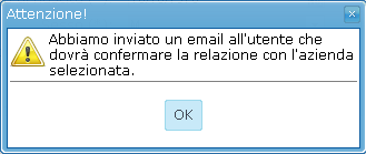 Un messaggio conferma che l utente secondario è già registrato nell