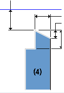 Interno Esterno Default Il taglio o l'estensione non vengono creati. AutoDefaults consente di modificare questa opzione.