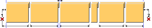 Specchiatura Opzione Definisce se un pannello sandwich è specchiato. Divisione delle parti Per dividere le parti del pannello, impostare Dividi vista frontale su Attivato.