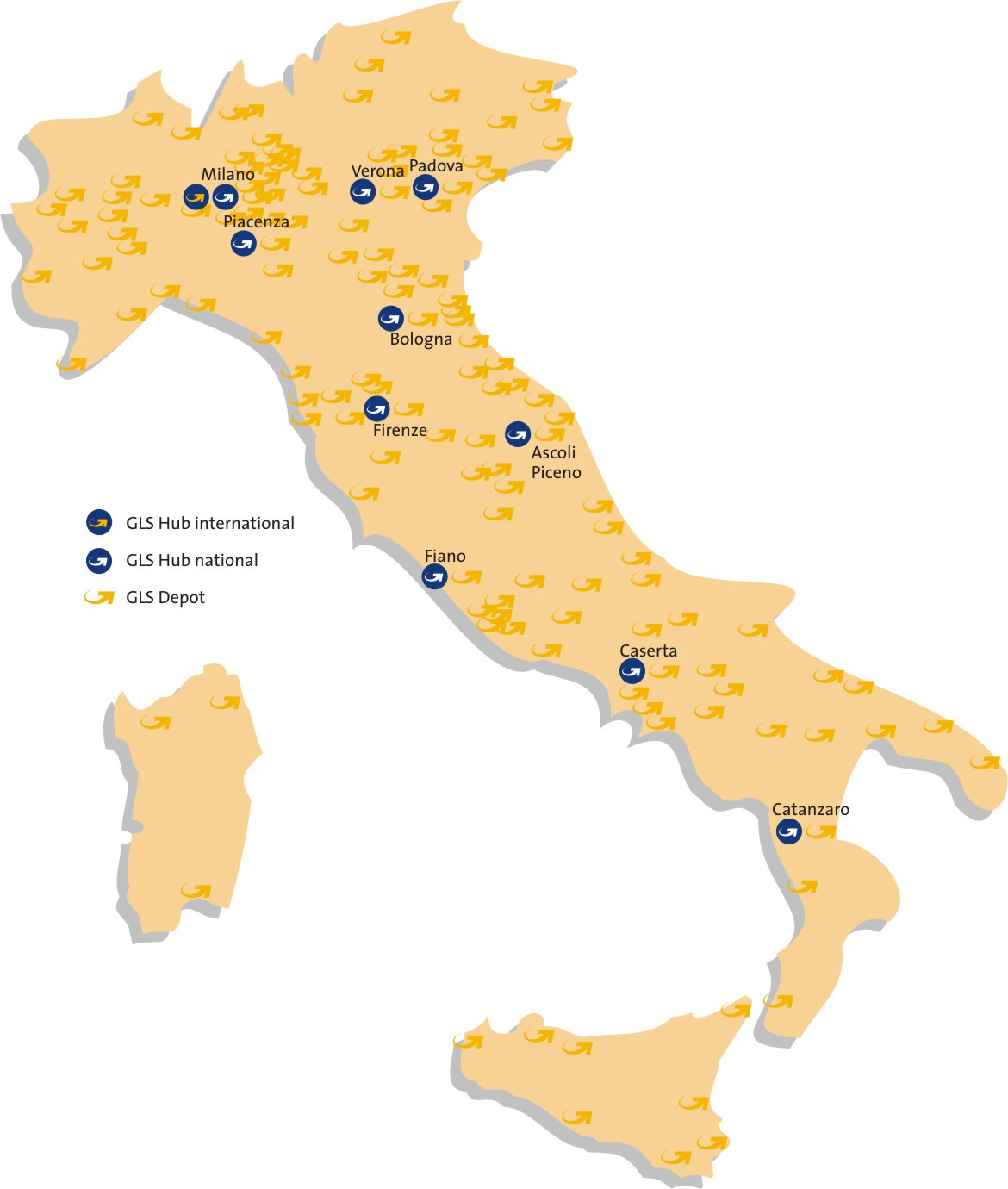 GLS Italy: network, facts and figures Inizio: 1977 dal: 2001 Sedi: 136 tutte aperte il sabato