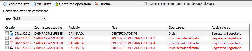 Cliccando sulla riga del certificato, a destra comparirà l anteprima della stesso.