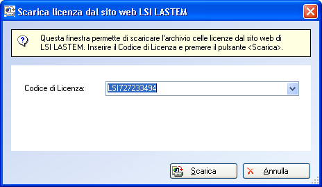 Il programma visualizza tutte le licenze installate nel computer suddivise per singoli programmi o singoli strumenti.