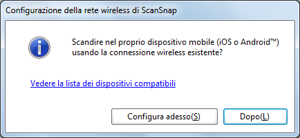 Installazione in Windows 12. Seguire le istruzioni sullo schermo per verificare la connessione tra ScanSnap e il computer.