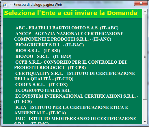 SE SU TRATTA DI UNA PRIMA COMUNICAZIONE Per inserire la prima comunicazione clicca Gestione domande nel menu a sinistra: Seleziona a quale